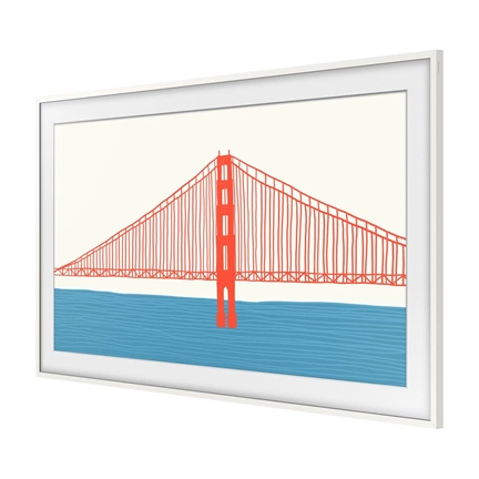 Samsung 85" The Frame (LS03A/LS03B/LS03D) keret – modern fehér