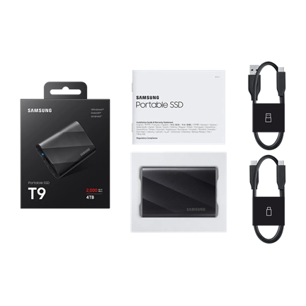 Samsung Külső SSD 2TB - MU-PG2T0B/EU (T9 external, USB 3.2 Gen 2x2, 2TB)