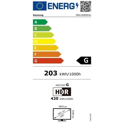 Samsung MRE100R85HUXXH Micro RGB 4K UHD Smart TV, 254 cm