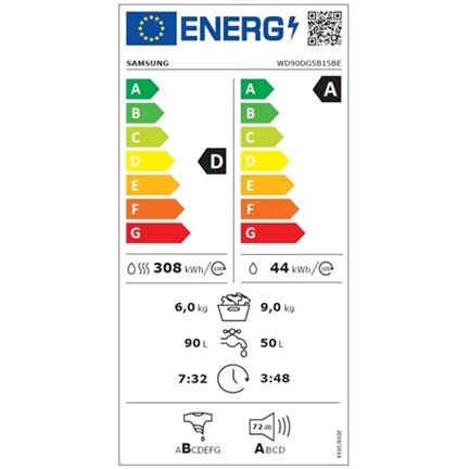 Samsung WD90DG5B15BELE mosó- és szárítógép AI energia üzemmóddal 9 kg