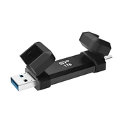 Silicon Power Pendrive SSD DS72 1TB External SSD in stick format, Type-A and C Interface 1050MB/s, 850MB/s