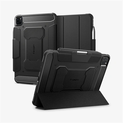 Spigen Rugged Armor Pro iPad Pro 11” (2024) ütésálló tok - fekete