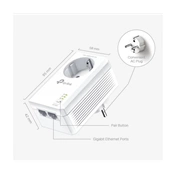 TP-LINK TL-PA7027P AV1000 2-Port Gigabit Passthrough Powerline Starter Kit