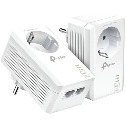 TP-LINK TL-PA7027P AV1000 2-Port Gigabit Passthrough Powerline Starter Kit