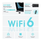 TP-Link Archer TX20U Wi-Fi 6 adapter - AX1800, kétsávos