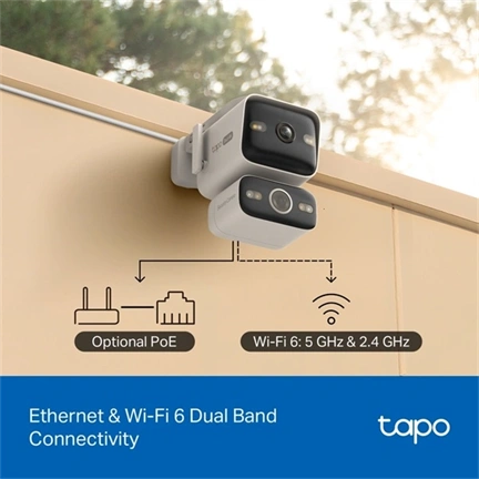 TP-Link Tapo C575D kültéri, két objektíves, Pan/Tilt biztonsági kamera