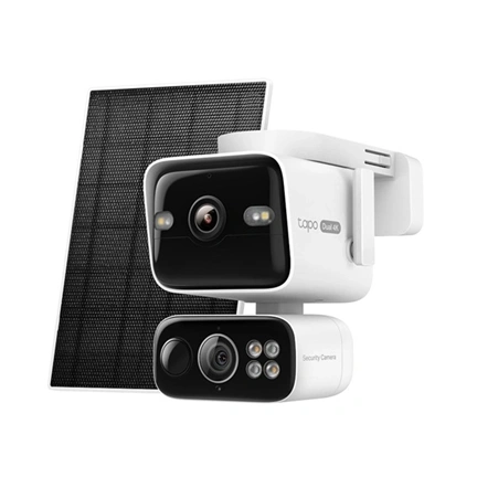 TP-Link Tapo C675D Kit napelemes, két objektíves, Pan/Tilt biztonsági kamerakészlet