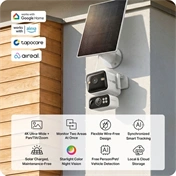 TP-Link Tapo C675D Kit napelemes, két objektíves, Pan/Tilt biztonsági kamerakészlet