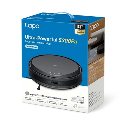 TP-Link Tapo RV20 Max robotporszívó - 5300Pa szívóerő, MagSlim LiDAR navigáció